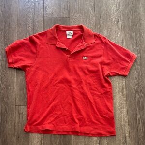 Women’s Lacoste red orange polo size 6 large